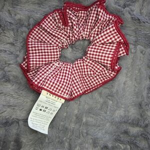 Sezane Large Gingham Scrunchie NEW